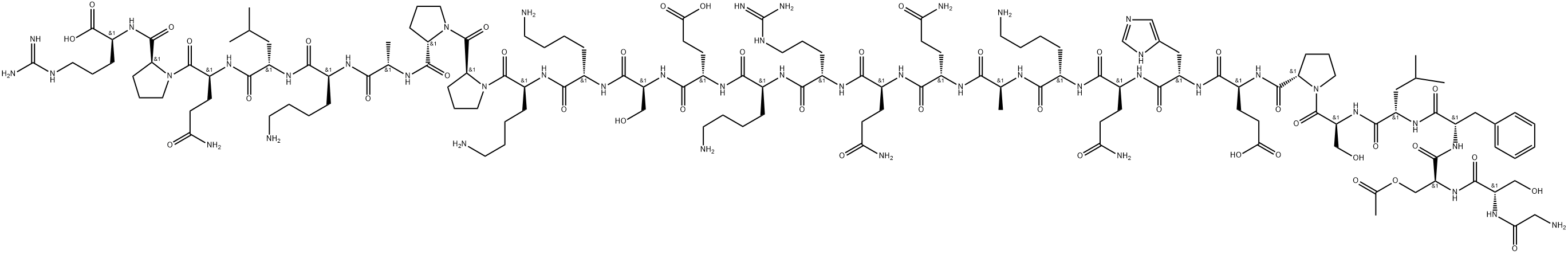 (Ser(Ac)3)-Ghrelin (mouse, rat) 구조식 이미지