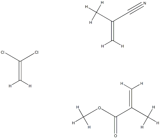 2-propenoic acid, 2-methyl-, methyl ester, polymerwith 1,1-dichloroethene and 2-methyl-2-propenenitrile Structure