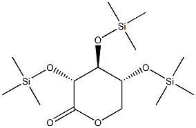 2-O,3-O,4-O-Tris(trimethylsilyl)-D-xylonic acid δ-lactone Structure