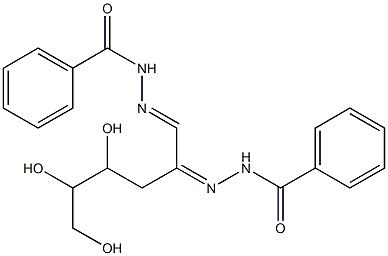 D-threo-Hexos-2-ulose,3-deoxy-, bis(benzoylhydrazone) (9CI) Structure