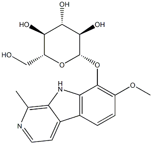 [7-Methoxy-1-methyl-9H-pyrido[3,4-b]indol-8-yl]β-D-glucopyranoside 구조식 이미지