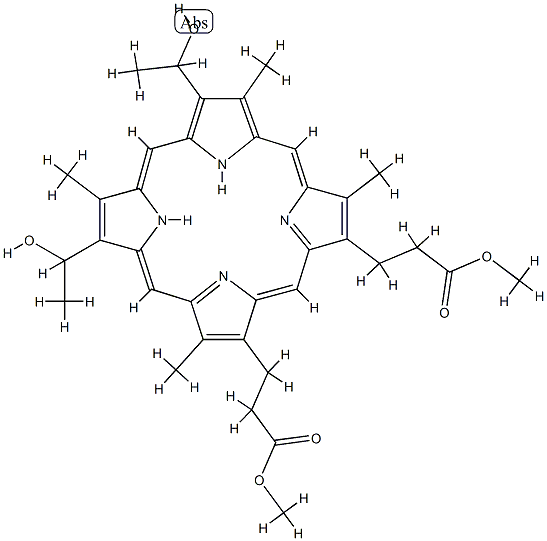 hematoporphyrin IX dimethylester 구조식 이미지