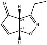 4H-Cyclopent[d]isoxazol-4-one, 3-ethyl-3a,6a-dihydro-, (3aR,6aR)-rel- (9CI) Structure