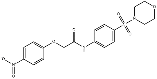 N-[4-(4-morpholinylsulfonyl)phenyl]-2-(4-nitrophenoxy)acetamide 구조식 이미지