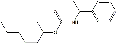 (α-Methylbenzyl)carbamic acid 1-methylhexyl ester Structure