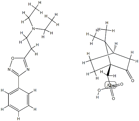 (1S)-2-oxobornane-10-sulphonic acid, compound with N,N-diethyl-3-phenyl-1,2,4-oxadiazole-5-ethylamine (1:1) Structure