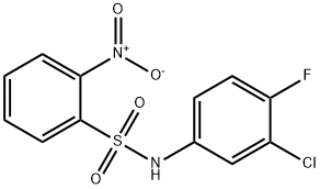N-(3-chloro-4-fluorophenyl)-2-nitrobenzenesulfonamide Structure
