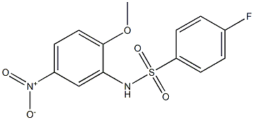 4-fluoro-N-[5-nitro-2-(methyloxy)phenyl]benzenesulfonamide 구조식 이미지
