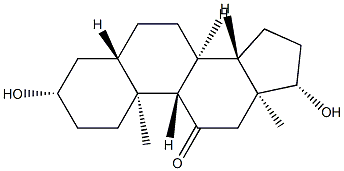 3β,17β-Dihydroxy-5α-androstan-11-one Structure