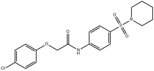 2-(4-chlorophenoxy)-N-[4-(1-piperidinylsulfonyl)phenyl]acetamide Structure