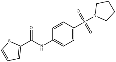 N-[4-(1-pyrrolidinylsulfonyl)phenyl]-2-thiophenecarboxamide 구조식 이미지