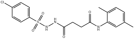 4-{2-[(4-chlorophenyl)sulfonyl]hydrazino}-N-(2,5-dimethylphenyl)-4-oxobutanamide 구조식 이미지
