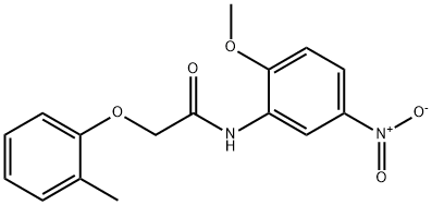 N-(2-methoxy-5-nitrophenyl)-2-(2-methylphenoxy)acetamide 구조식 이미지