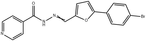 (E)-N-((5-(4-bromophenyl)furan-2-yl)methylene)isonicotinohydrazide Structure