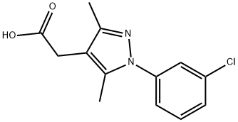 [1-(3-chlorophenyl)-3,5-dimethyl-1H-pyrazol-4-yl]acetic acid 구조식 이미지