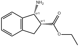 1H-Indene-2-carboxylicacid,1-amino-2,3-dihydro-,ethylester,(1R,2R)-rel-(9CI) Structure
