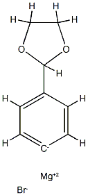 4-(1,3-Dioxolan-2-yl)phenylmagnesium bromide, 0.50 M in THF Structure