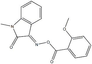 1-methyl-1H-indole-2,3-dione 3-[O-(2-methoxybenzoyl)oxime] Structure