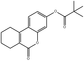 6-oxo-7,8,9,10-tetrahydro-6H-benzo[c]chromen-3-yl pivalate 구조식 이미지