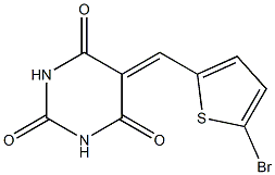 5-[(5-bromo-2-thienyl)methylene]-2,4,6(1H,3H,5H)-pyrimidinetrione 구조식 이미지