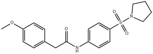 2-(4-methoxyphenyl)-N-[4-(1-pyrrolidinylsulfonyl)phenyl]acetamide 구조식 이미지