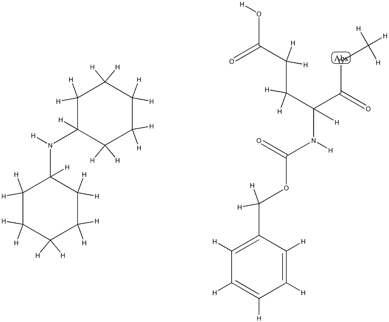 N-CBZ-L-GLUTAMICACIDA-METHYLESTERDICYCLOHEXYLAMMONIUMSALT 구조식 이미지