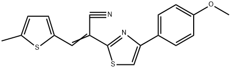 2-[4-(4-methoxyphenyl)-1,3-thiazol-2-yl]-3-(5-methyl-2-thienyl)acrylonitrile 구조식 이미지