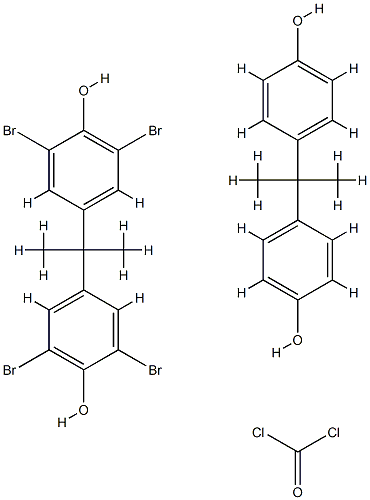 이염화 탄소-4,4'-(1-메틸에틸리덴)비스(2,6-디브로모- 페놀)-4,4'-(1-메틸에틸덴) 비스(페놀)... 구조식 이미지