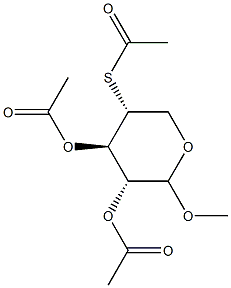 Methyl 2-O,3-O,4-S-triacetyl-4-thio-α-D-xylopyranoside Structure