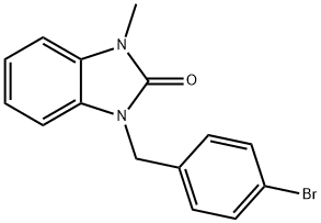 1-(4-bromobenzyl)-3-methyl-1,3-dihydro-2H-benzimidazol-2-one 구조식 이미지