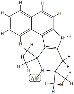 5,6-벤조-2,2,4,4-테트라메틸-1,2,3,4-테트라히드로-감마-카르볼린-옥실 구조식 이미지