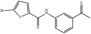 N-(3-acetylphenyl)-5-bromothiophene-2-carboxamide 구조식 이미지