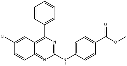 methyl 4-[(6-chloro-4-phenylquinazolin-2-yl)amino]benzoate Structure