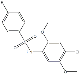 N-(4-chloro-2,5-dimethoxyphenyl)-4-fluorobenzenesulfonamide 구조식 이미지