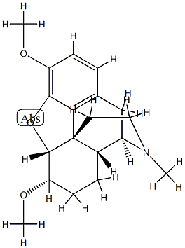 4,5α-에폭시-3,6-디메톡시-17-메틸모르피난 구조식 이미지