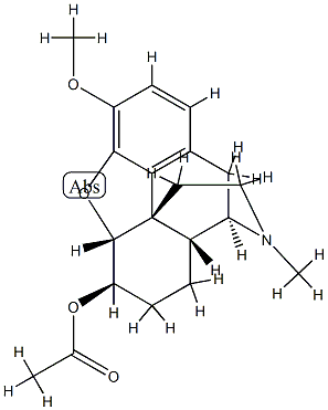 4,5α-Epoxy-3-methoxy-17-methylmorphinan-6β-ol acetate Structure