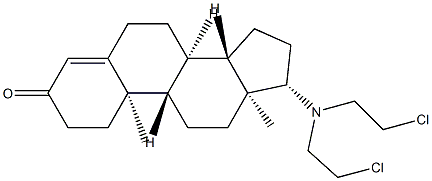 17β-[비스(2-클로로에틸)아미노]안드로스트-4-엔-3-온 구조식 이미지