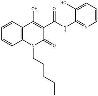 4-hydroxy-N-(3-hydroxy-2-pyridinyl)-2-oxo-1-pentyl-1,2-dihydro-3-quinolinecarboxamide 구조식 이미지