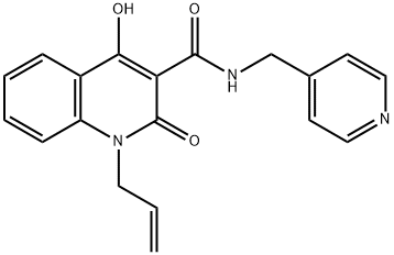 1-allyl-4-hydroxy-2-oxo-N-(4-pyridinylmethyl)-1,2-dihydro-3-quinolinecarboxamide Structure