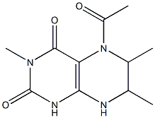 Lumazine,  5-acetyl-5,6,7,8-tetrahydro-3,6,7-trimethyl-  (8CI) Structure