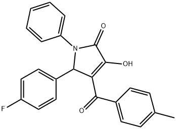 5-(4-fluorophenyl)-3-hydroxy-4-(4-methylbenzoyl)-1-phenyl-1,5-dihydro-2H-pyrrol-2-one 구조식 이미지