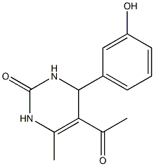 2(1H)-Pyrimidinone,5-acetyl-3,4-dihydro-4-(3-hydroxyphenyl)-6-methyl-(9CI) Structure