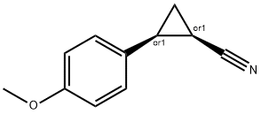 Cyclopropanecarbonitrile, 2-(4-methoxyphenyl)-, (1R,2S)-rel- (9CI) Structure