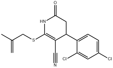 4-(2,4-dichlorophenyl)-2-[(2-methyl-2-propenyl)sulfanyl]-6-oxo-1,4,5,6-tetrahydro-3-pyridinecarbonitrile Structure