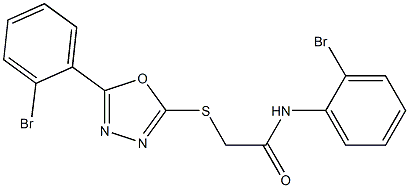 N-(2-bromophenyl)-2-{[5-(2-bromophenyl)-1,3,4-oxadiazol-2-yl]sulfanyl}acetamide 구조식 이미지