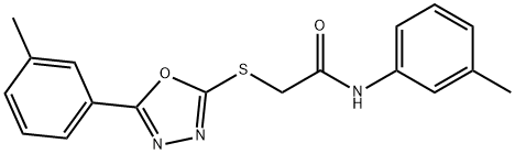 N-(3-methylphenyl)-2-{[5-(3-methylphenyl)-1,3,4-oxadiazol-2-yl]sulfanyl}acetamide Structure