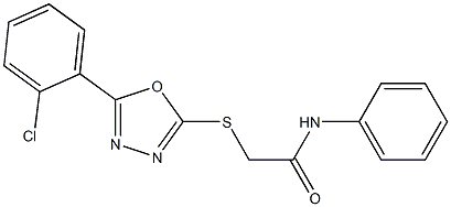 2-{[5-(2-chlorophenyl)-1,3,4-oxadiazol-2-yl]sulfanyl}-N-phenylacetamide Structure
