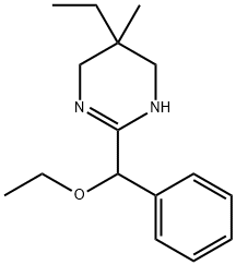 3,4,5,6-테트라하이드로-2-(α-에톡시벤질)-5-에틸-5-메틸피리미딘 구조식 이미지