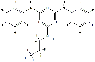 N~2~,N~4~-diphenyl-N~6~-propyl-1,3,5-triazine-2,4,6-triamine 구조식 이미지