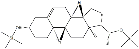 (20R)-3β,20-Bis(trimethylsiloxy)pregn-5-ene Structure